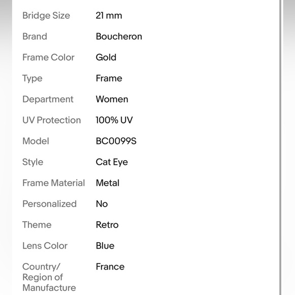 🏆Boucheron BC0099S 003‼️Size 55-21-135 exclusive edition‼️🆙 - Picture 9 of 15